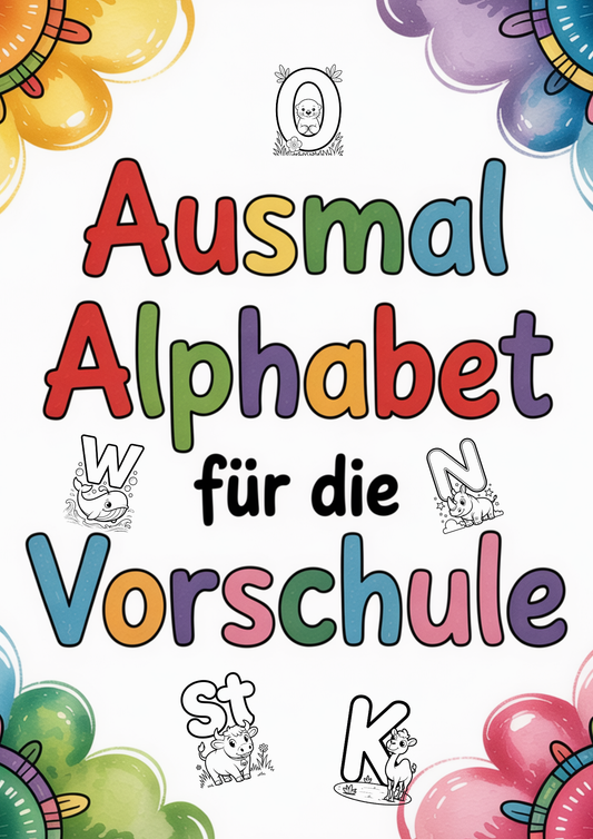 Lautalphabet zum Ausmalen für die Vorschule und den Schulstart